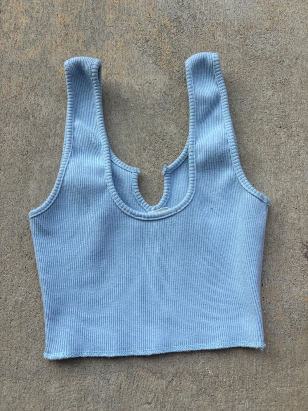 Blue Ribbed Tank - Picture 7 of 7